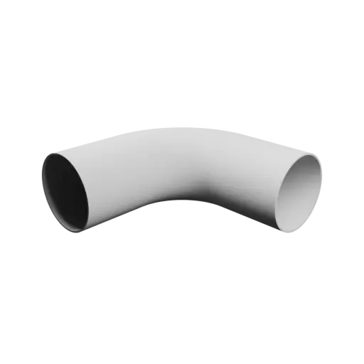 Pipe elbow STL 3D file 90° ⌀OD: 50 mm ⌀ID: 48 mm thickness: 1 mm