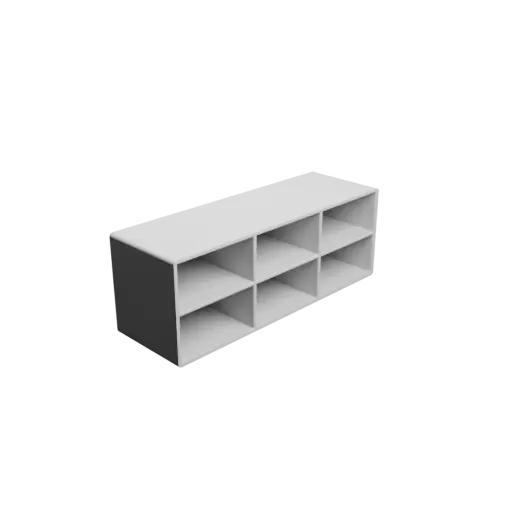 Small parts organizer with 6 drawers 40×20×40 mm STL file, thickness: 2 mm
