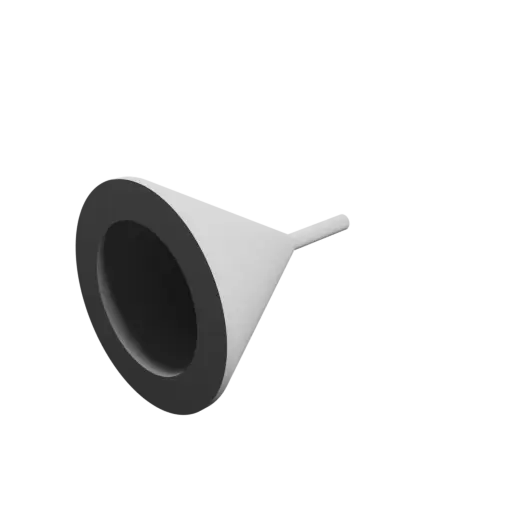 Tube adapter STL file ⌀ 120–10 mm (Length: 155 mm)