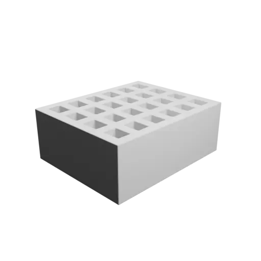 Multi-compartment box STL file: 24 compartments of 20×15×50 mm