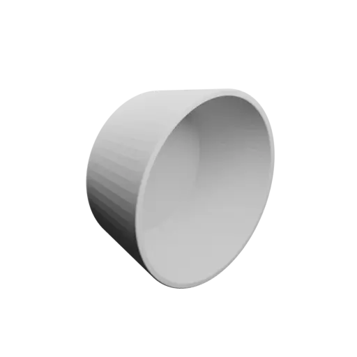 Container STL 3D file, inner: base Ø70 mm, top Ø85 mm, height 42 mm - wall thickness 3 mm