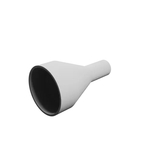 Tubing adapter STL file ⌀ 77–30 mm (Length: 140 mm)
