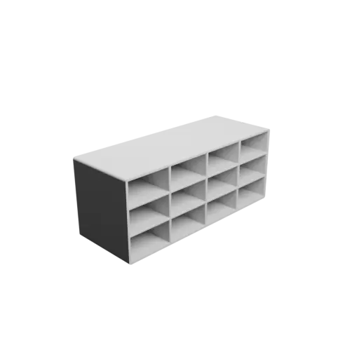 Small parts organizer with 12 drawers 30×15×50 mm STL file, thickness: 2 mm