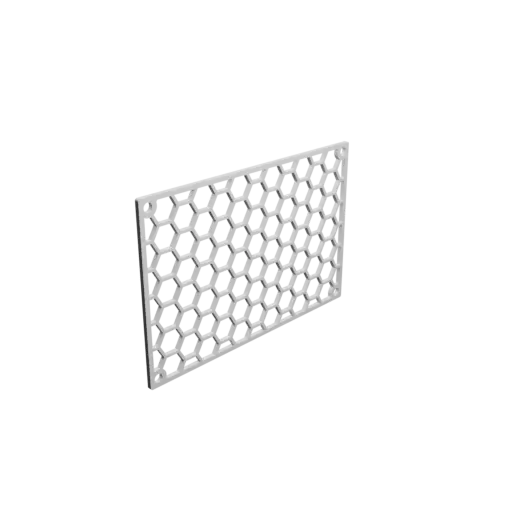 fichier 3D STL grille de protection entraxe: 112x72mm, maille: 10mm - Ø4mm