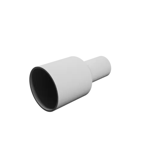 Tubing adapter STL 3D file ⌀ 80–46 mm (Length: 160 mm)
