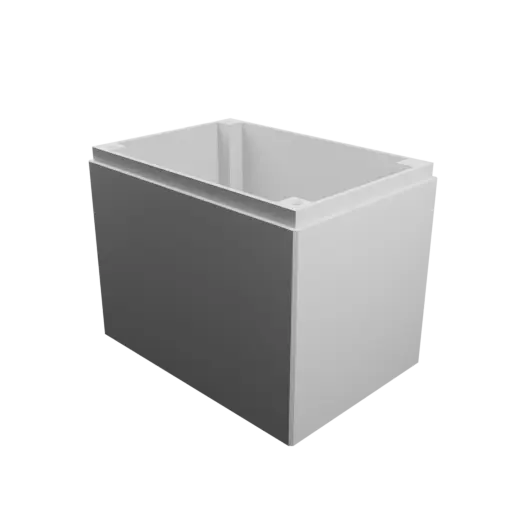 Enclosure with screw-mounted lid STL file: 100×70×80 mm (with ventilation on the lid)