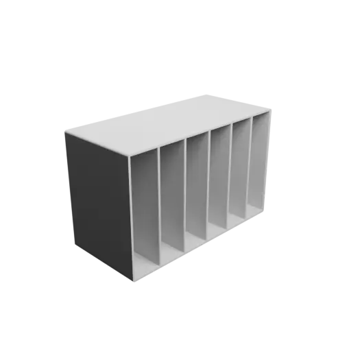 Small parts organizer with 6 drawers 20×93×68 mm STL file, thickness: 2 mm