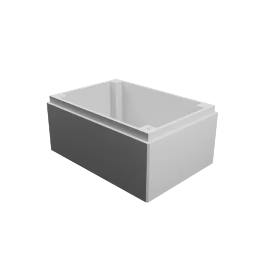 Enclosure with screw-mounted lid STL 3D file: 100×70×50 mm