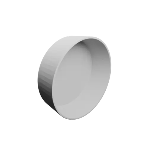 Bowl STL 3D file, inner: base Ø120 mm, top Ø130 mm, height 40 mm - wall thickness 3 mm