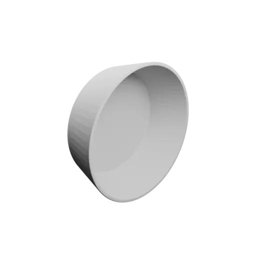 Pot STL 3D file, inner: base Ø100 mm, top Ø120 mm, height 40 mm - wall thickness 3 mm