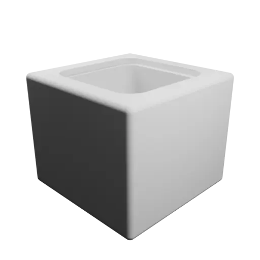 Single compartment box with colored ring STL file – Dimensions: 15×15×15 mm