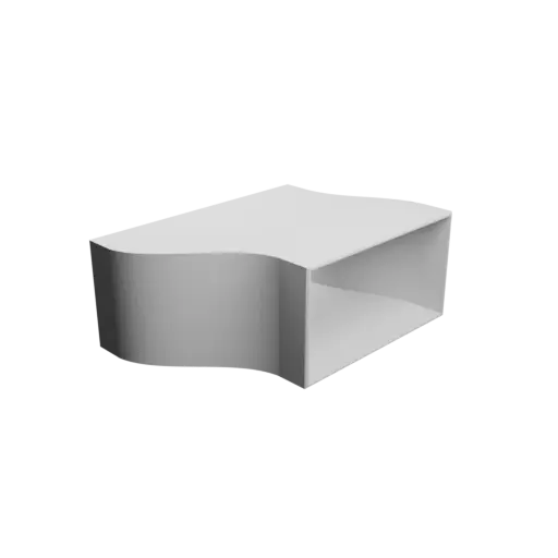 fichier 3D STL Adaptateur de tuyau rectangulaire 220x90mm vers 180x95mm - transition: 110mm