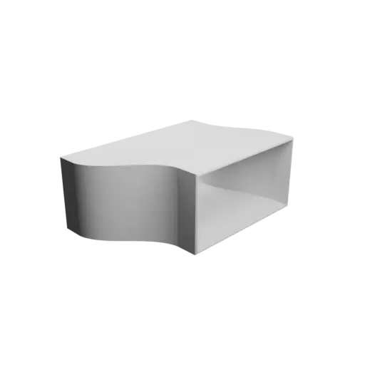 fichier STL Adaptateur de conduit rectangulaire 220x90mm vers 180x95mm - transition: 100mm