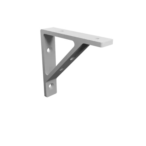 fichier STL Équerre de fixation 100×100 mm, Épaisseur 5 mm, Diamètre orifice 6 mm