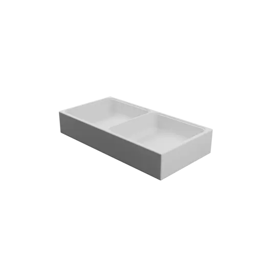 Color-coded compartment box STL 3D file: 2 compartments of 50×50×16 mm