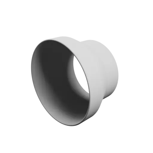 Tube adapter STL 3D file ⌀ 160–125 mm (Length: 100 mm)