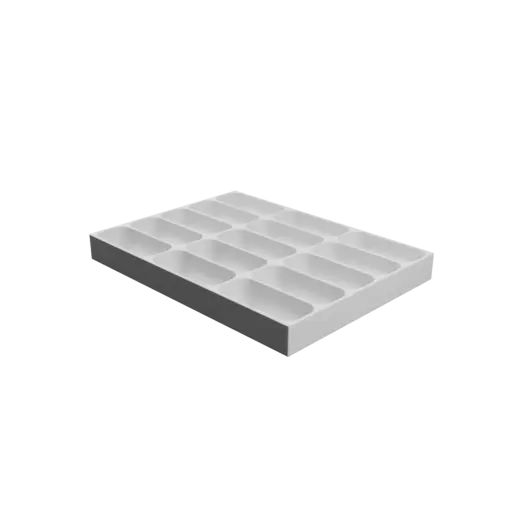Multi-compartment box STL file: 15 compartments of 70×30×20 mm