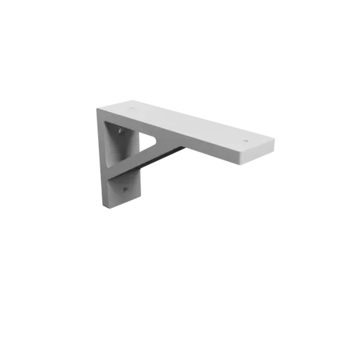 Shelf bracket 200×120 mm STL file, thickness 12 mm, hole diameter 6 mm