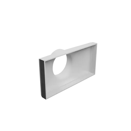 Round-to-Rectangular Tube Adapter STL 3D file ⌀100 mm to 240×120 mm, thickness 3 mm