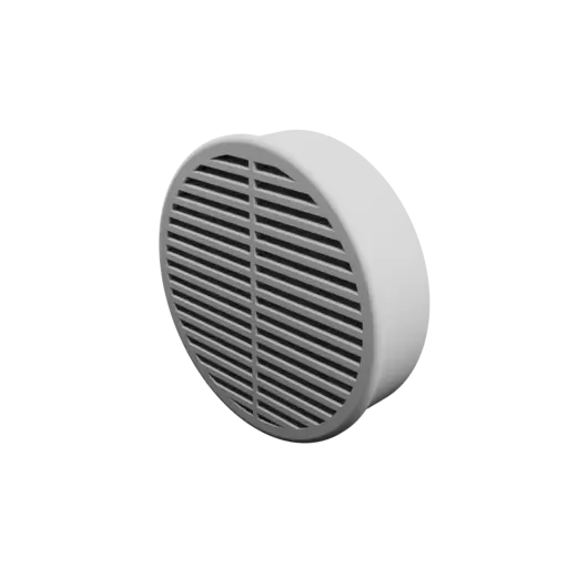 Round air vent STL 3D file ∅ 87 mm, slat angle: 10° with central reinforcement