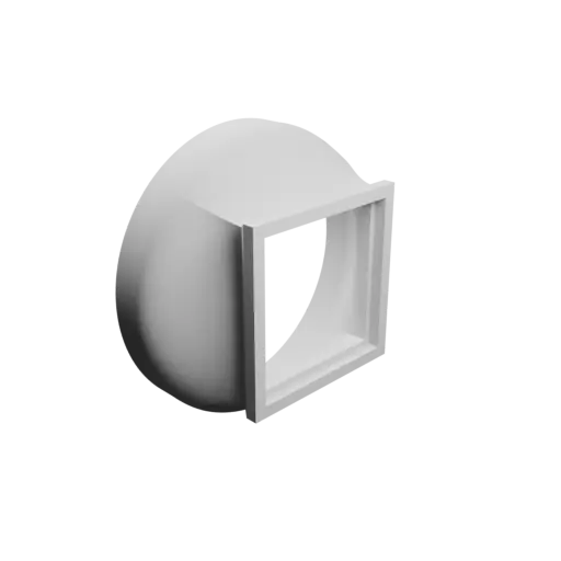 fichier 3D STL Adaptateur de tube rond ⌀120 mm vers rectangulaire 65×65 mm, épaisseur 5 mm