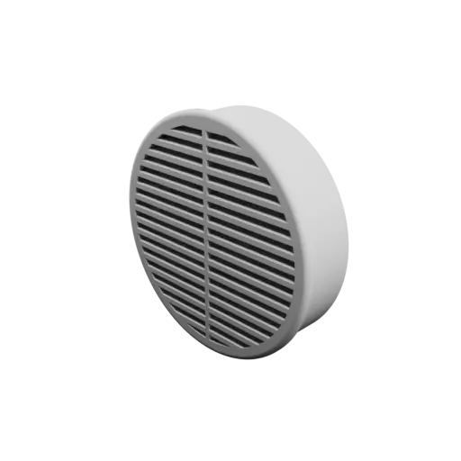 Round air vent STL 3D file ∅ 88 mm, slat angle: 10° with central reinforcement