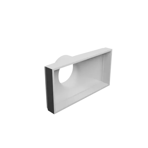 fichier STL Adaptateur de tube rond ⌀100 mm vers rectangulaire 240×120 mm, épaisseur 5 mm