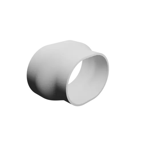 Oval duct transition adapter STL file 120x80 mm to 90x70 mm – transition: 30 mm