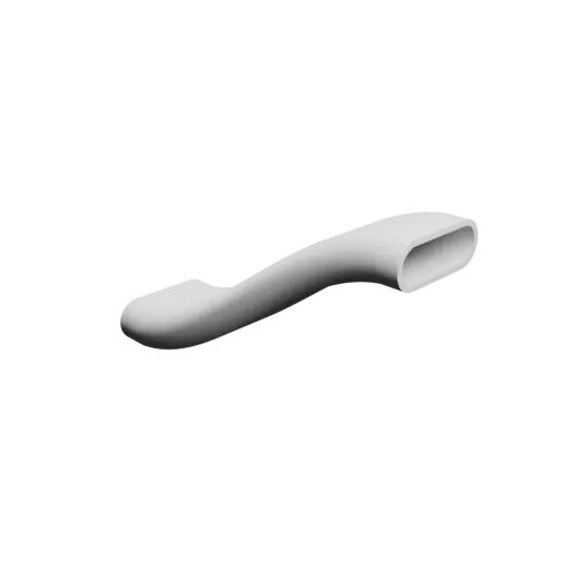 Oval duct transition adapter STL file 60x20 mm to 60x20 mm – transition: 140 mm