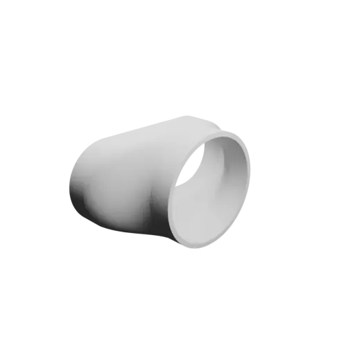 Oval hose adapter STL 3D file 79x33 mm to 46x45 mm – transition: 20 mm