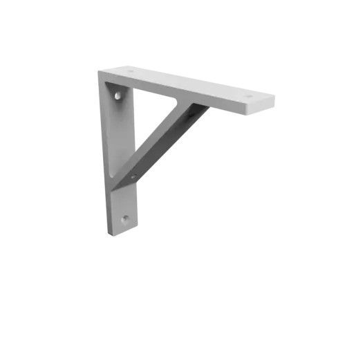 Corner bracket 200×200 mm STL file, thickness 10 mm, hole diameter 8 mm
