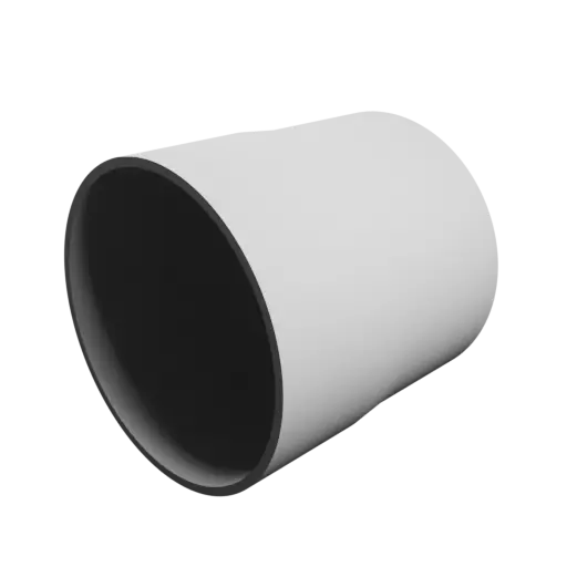 Tubing adapter STL 3D file ⌀ 70–68 mm (Length: 70 mm)