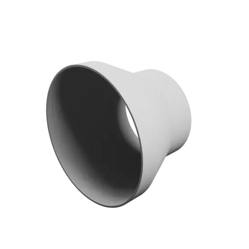 Tube adapter STL 3D file ⌀ 144–101 mm (Length: 100 mm)