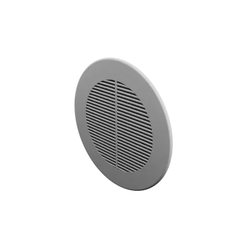 Round air vent STL 3D file ∅ 113 mm, slat angle: 10° with central reinforcement