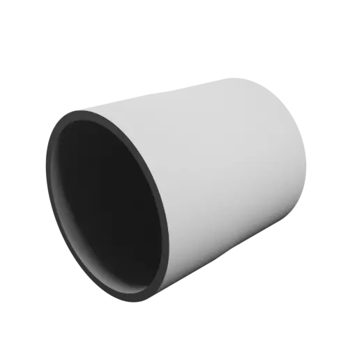 Tubing adapter STL 3D file ⌀ 63–62 mm (Length: 70 mm)