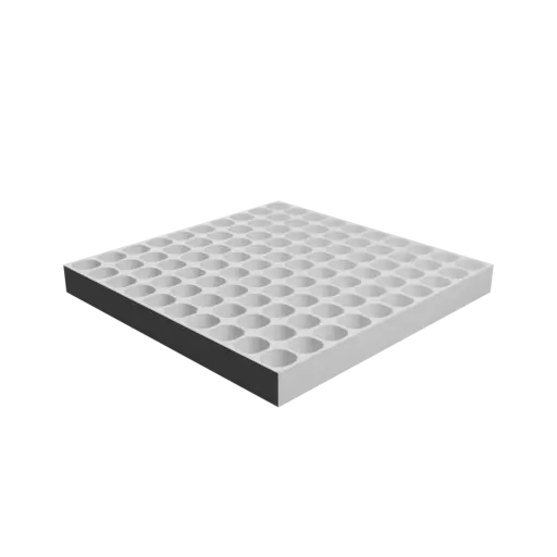 Multi-compartment box STL file: 100 compartments of 50×50×50 mm