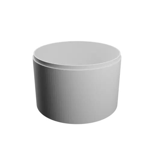 Round box with lid STL file ⌀ 120 mm - Height: 80 mm, Shell: 3 mm