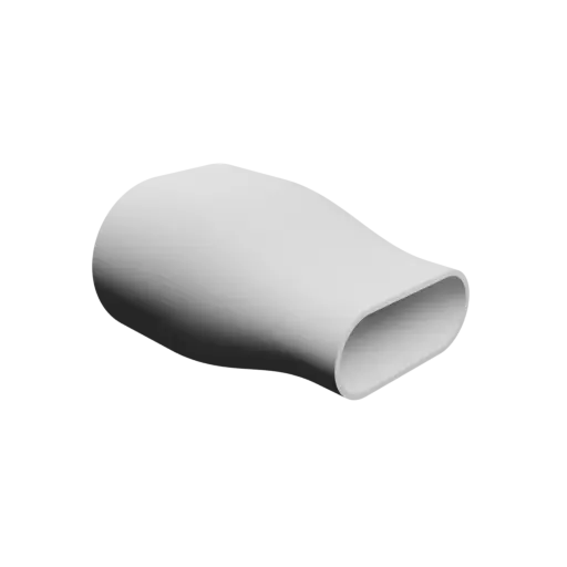 fichier 3D STL Adaptateur de tuyau ovale 130x90mm vers 100x40mm - transition: 100mm