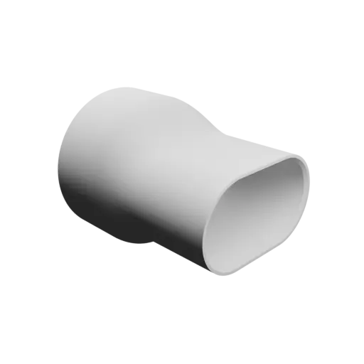 fichier STL Adaptateur de tube ovale 53x52mm vers 50x28mm - transition: 20mm