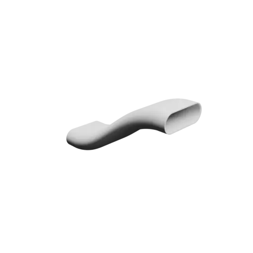 Modèle 3D Fichier 3D STL Adaptateur de tuyau ovale 60x20mm vers 60x20mm - transition: 140mm