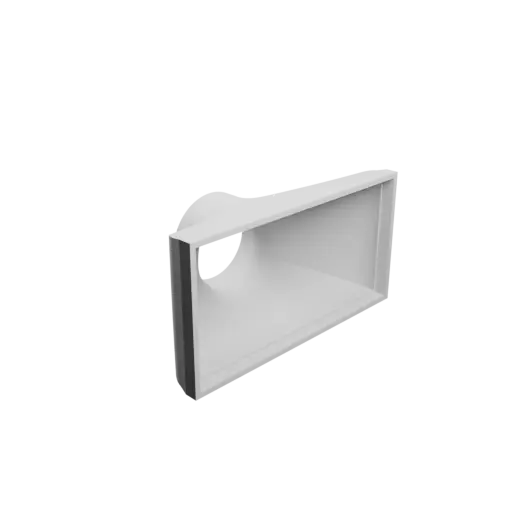 fichier 3D STL Adaptateur de tube rond ⌀38 mm vers rectangulaire 100×50 mm, épaisseur 2 mm