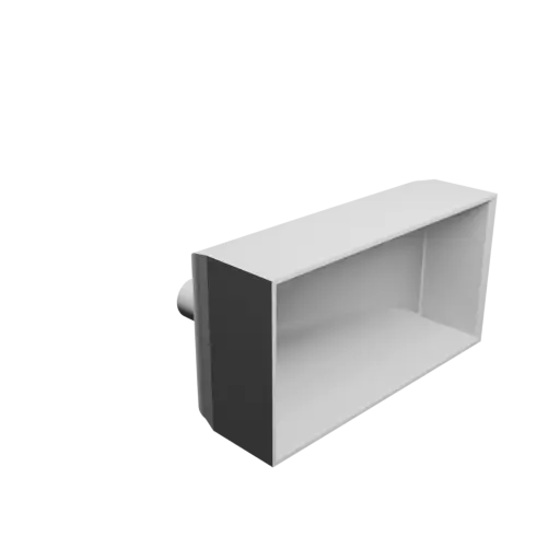 fichier STL Adaptateur de tube rond ⌀20 mm vers rectangulaire 120.5×60.5 mm, épaisseur 3 mm + décalage