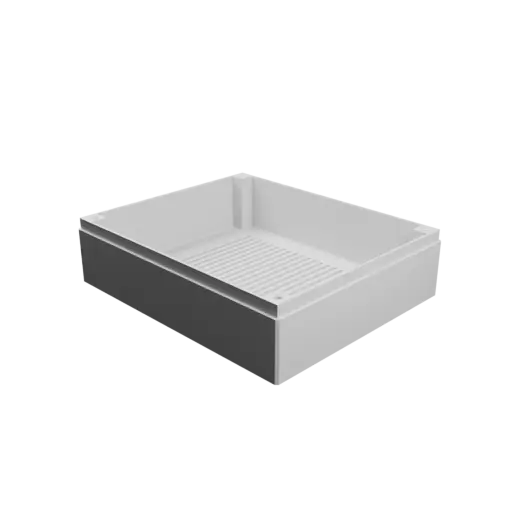 Enclosure with screw-mounted lid STL 3D file: 120×100×35 mm (with ventilation on the lid and under the enclosure)