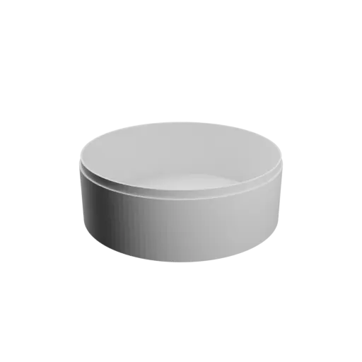 fichier STL Boîte ronde avec couvercle ⌀ 125 mm - Hauteur: 44 mm, Coque: 2 mm