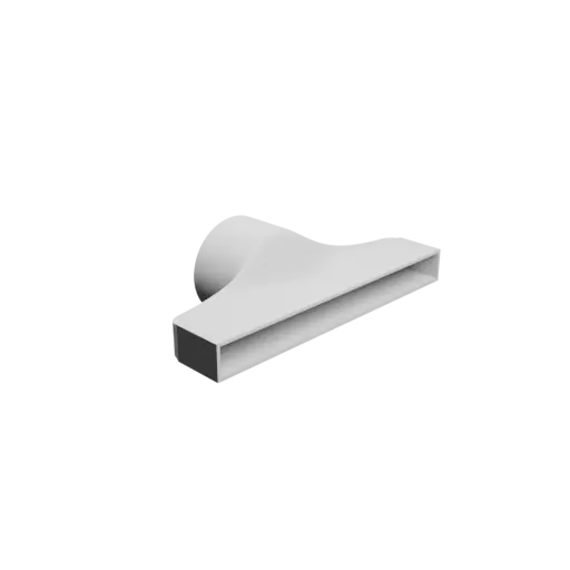 fichier STL Adaptateur de tube rond ⌀103 mm vers rectangulaire 290×28 mm, épaisseur 3 mm