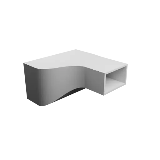 modèle 3D STL Adaptateur de conduit rectangulaire 96x51.2mm vers 40x23.2mm - transition: 60mm