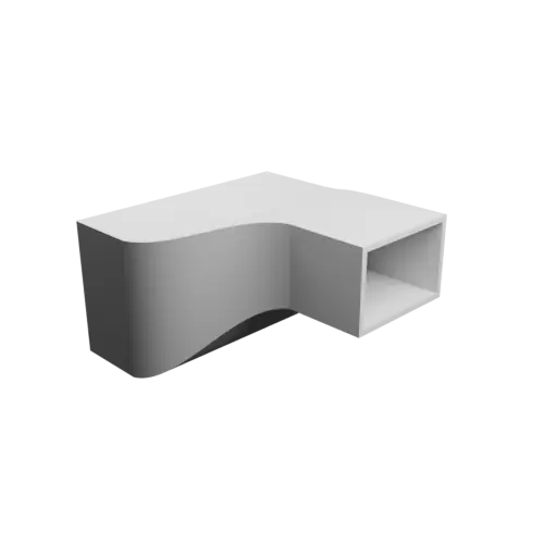 fichier 3D STL Adaptateur de conduit rectangulaire 96x51.2mm vers 40x26.2mm - transition: 55mm