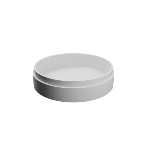 fichier 3D STL Boîte ronde avec couvercle ⌀ 72 mm - Hauteur: 20 mm, Coque: 3 mm