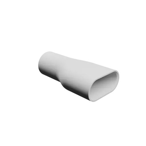 modèle 3D STL Adaptateur de tube ovale 20.1x20mm vers 35x15mm - transition: 20mm