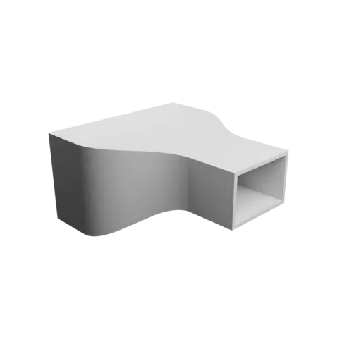 fichier STL Adaptateur de tube rectangulaire 96x51.2mm vers 40x26.2mm - transition: 55mm